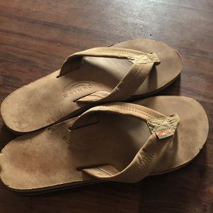 Men’s small (size 7.5-8.5) Rainbow flip flops